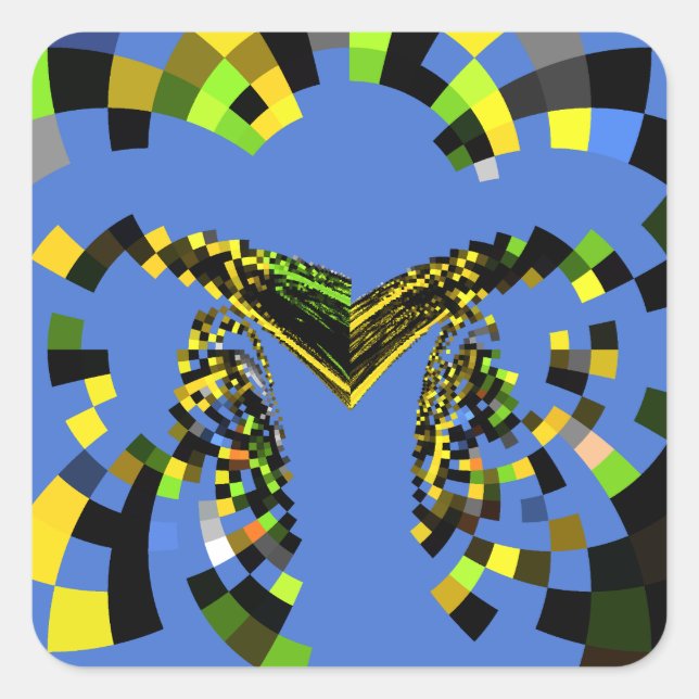 Adesivo Quadrado Azul M (Frente)