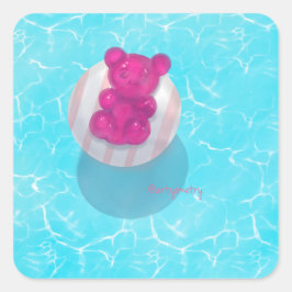 Adesivo Quadrado Azul Médio