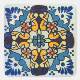 Adesivo Quadrado Azulejo 1 de Talavera