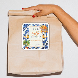 Adesivo Quadrado Azulejo Azul Italiano - Chá de fraldas Citrus Lara