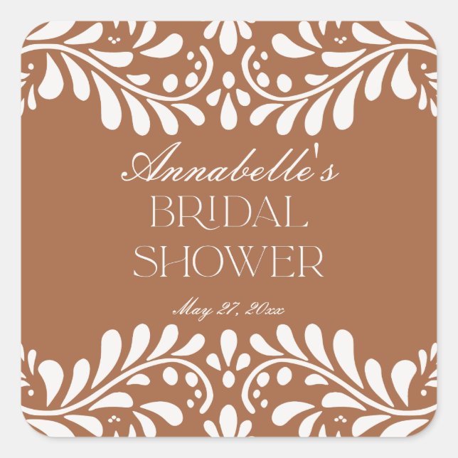 Adesivo Quadrado Azulejo Clay Talavera Chá de panela Fiesta Espanho (Frente)