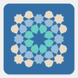 Adesivo Quadrado Azulejo de Tranquilidade Turquesa