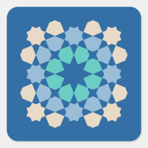 Adesivo Quadrado Azulejo de Tranquilidade Turquesa