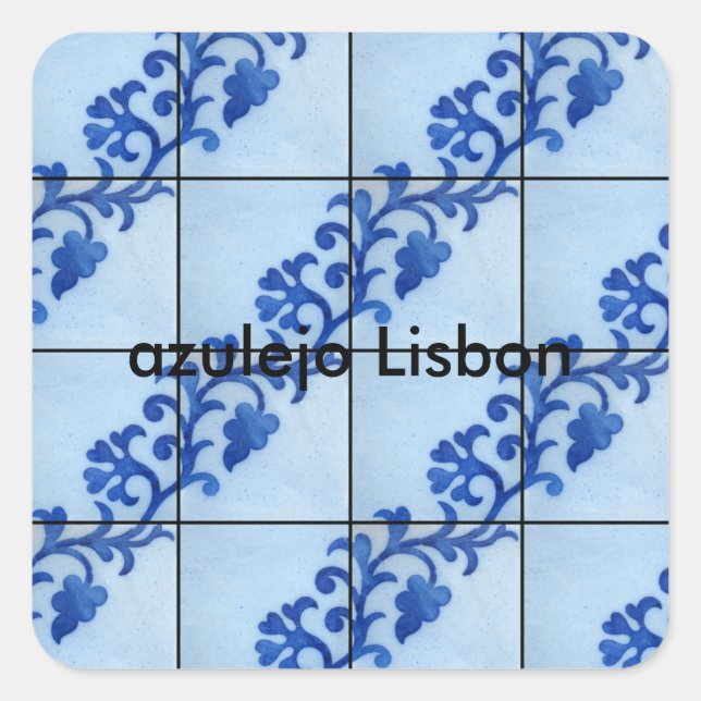 Adesivo Quadrado azulejo Lisbon (Frente)