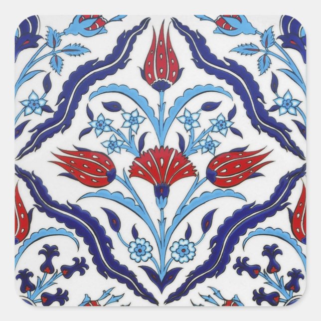 Adesivo Quadrado Azulejo quadrado turco (Frente)