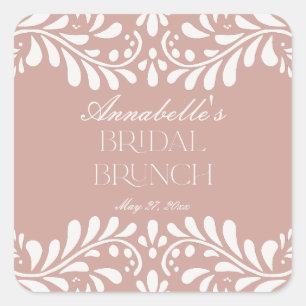 Adesivo Quadrado Azulejo Rosa Talavera Espanhol Fiesta Bridal Brunc