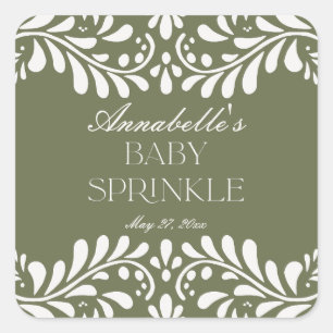 Adesivo Quadrado Azulejo Verde Talavera Espanhol Fiesta Baby Sprink