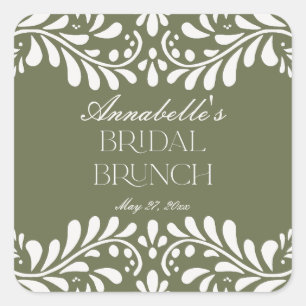 Adesivo Quadrado Azulejo Verde Talavera Espanhol Fiesta Bridal Brun