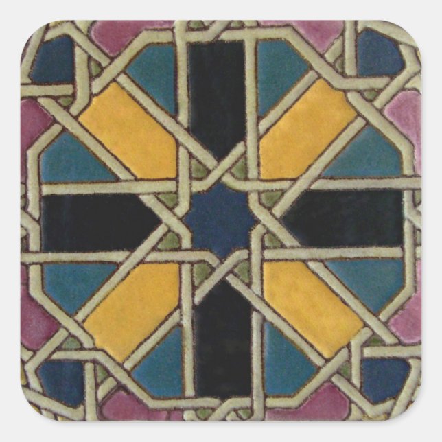 Adesivo Quadrado Azulejo Vintage (Frente)