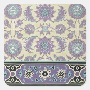 Adesivo Quadrado Azulejos de Muro do Palácio de Ismayl-Bey, de Ar