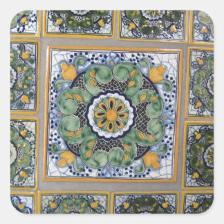 Adesivo Quadrado Azulejos mexicanos do estilo Talavera