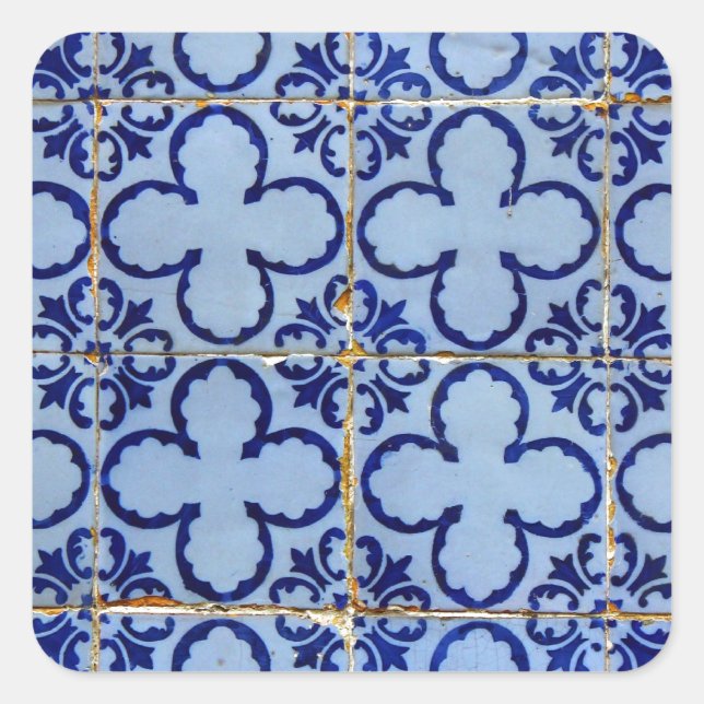 Adesivo Quadrado Azulejos, Portuguese Tiles (Frente)