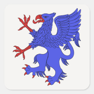 Adesivo Quadrado Azure Rampant Griffin