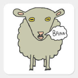 Adesivo Quadrado Baa Sheep