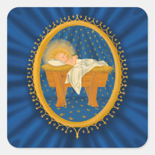 Adesivo Quadrado Baby Jesus Square Sticker