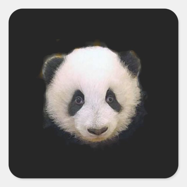 Adesivo Quadrado Baby Panda Sticker - Sticks Quadrados (Frente)