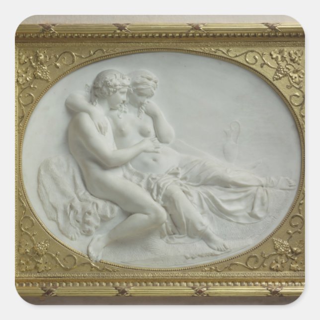Adesivo Quadrado Bacchus conforting Ariadne, 1793 (Frente)