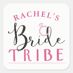 Adesivo Quadrado Bachelorette de Chás de panela da Tribo Brito