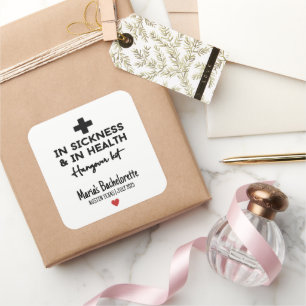 Adesivo Quadrado Bachelorette Hangover Kit Stickers