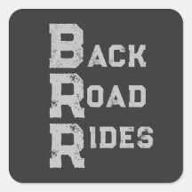 "Back Road Rides" Logotipo com Cinza