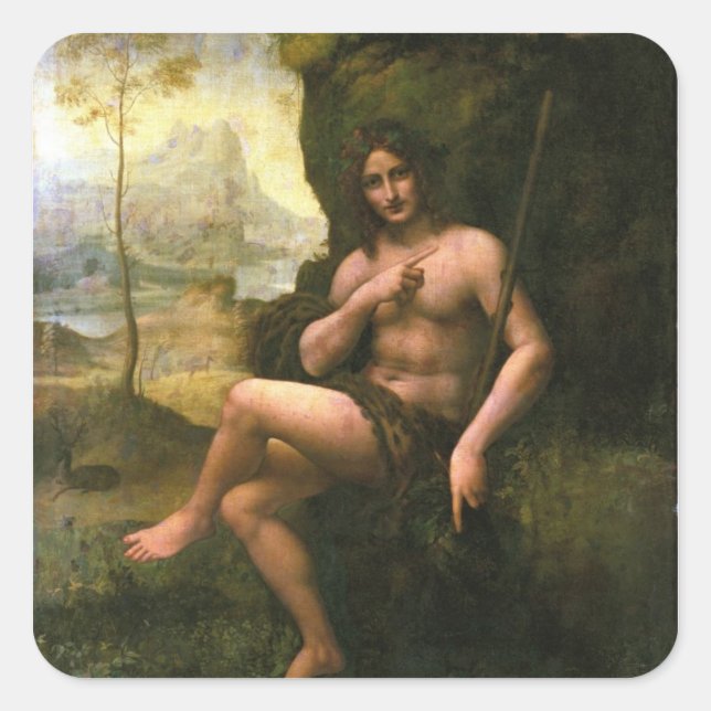 Adesivo Quadrado Baco, c.1695 (óleo na canvas) (Frente)