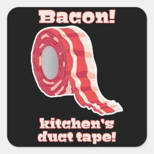 Adesivo Quadrado Bacon! Fita de Duto da Cozinha!