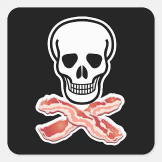 Adesivo Quadrado Bacon ou Morte!