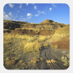 Adesivo Quadrado Badlands no Parque Provincial dos Dinossauros em A