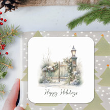 Bagas Verdes Personalizadas de Natal de Inverno co