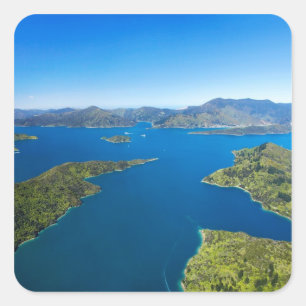 Adesivo Quadrado Baía de Torea, Queen Charlotte Sound, Marlborough