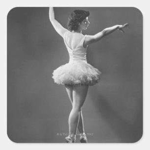 Adesivo Quadrado Bailarina no tutu