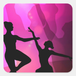 Adesivo Quadrado Bailarinos de Ballet