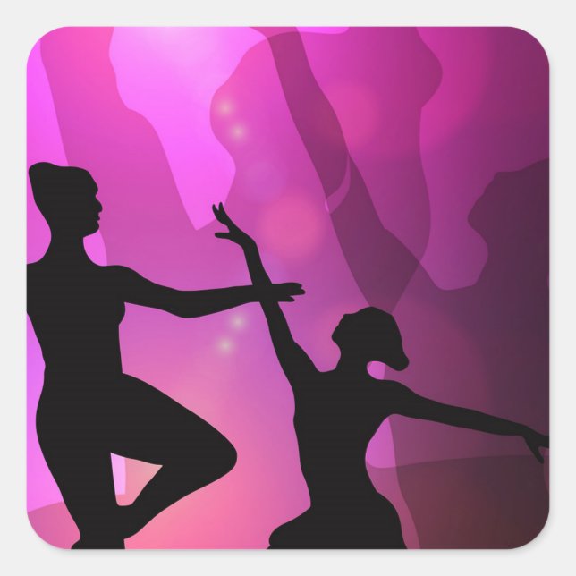 Adesivo Quadrado Bailarinos de Ballet (Frente)