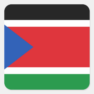 Adesivo Quadrado Baixo custo! Bandeira do Sudão do Sul