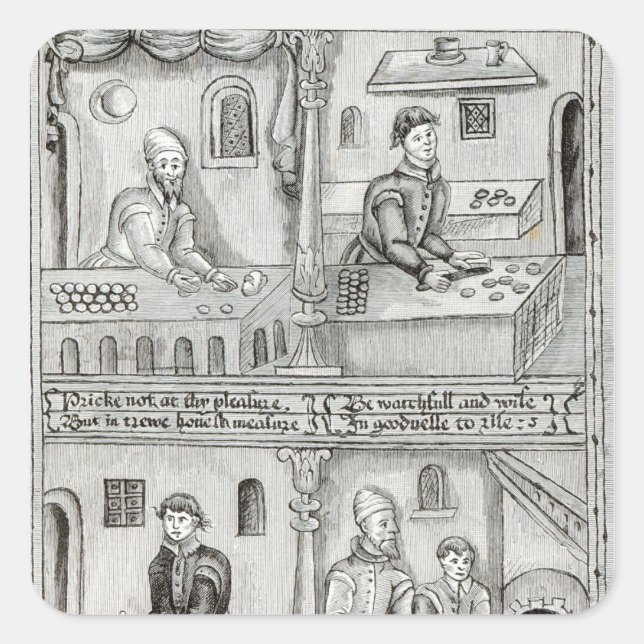 Adesivo Quadrado Bakers of York A.D, 1595-96 (Frente)