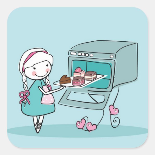 Adesivo Quadrado Baking (Frente)