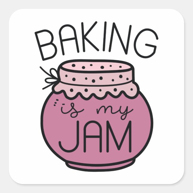Adesivo Quadrado Baking É Meu Emperramento (Frente)