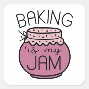 Adesivo Quadrado Baking É Meu Emperramento