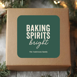 Adesivo Quadrado “Baking Spirits Bright Christmas