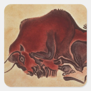 Adesivo Quadrado Balance a pintura de um bisonte, Magdalenian
