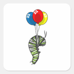 Adesivo Quadrado Balão das Caterpilares