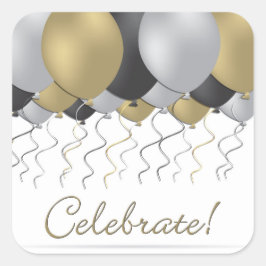 Adesivo Quadrado Balão de celebração