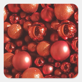 Adesivo Quadrado Balas Vermelhas de decoração de Natal