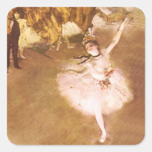 Adesivo Quadrado Balé Dancer Degas Star Painting