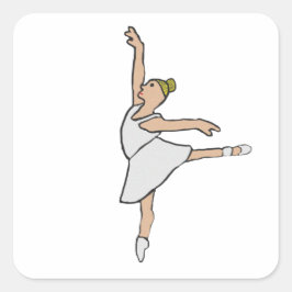 Adesivo Quadrado Ballerina Balé Dancer