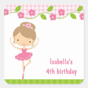 Adesivo Quadrado Ballerina Sticker