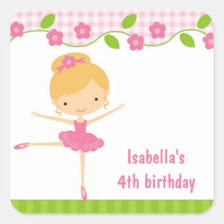 Adesivo Quadrado Ballerina Sticker