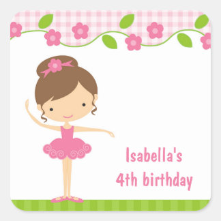 Adesivo Quadrado Ballerina Sticker