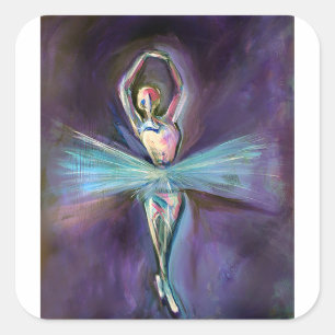 Adesivo Quadrado Ballerina Sticker