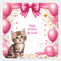 Balões de Aniversário de Gatinhos Fofos 🐱